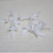 Mini White Doves - 12